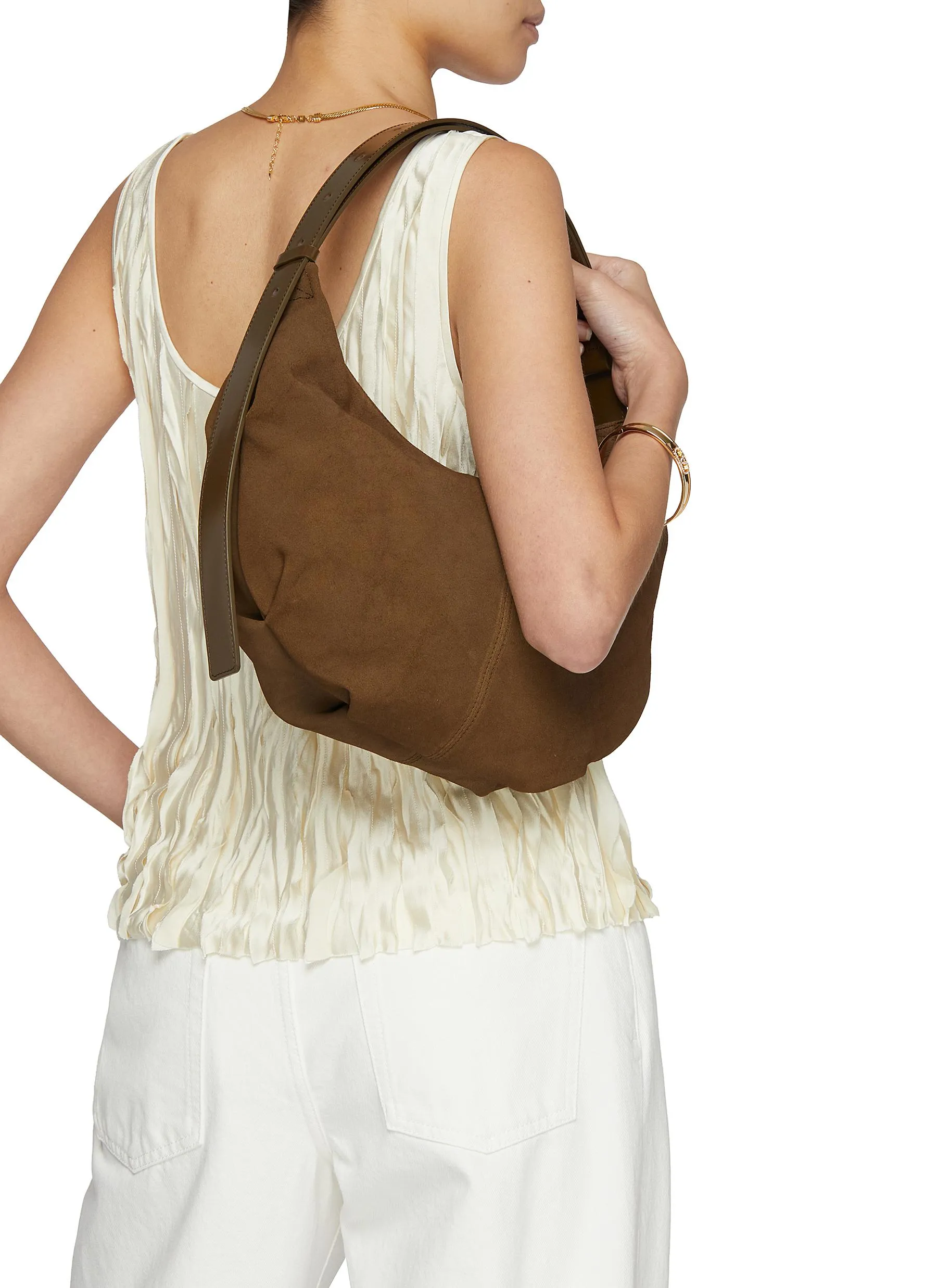 -----------NOTHING WRITTEN  ---- ------------ ----HT Suede Hobo Shoulder Bag --