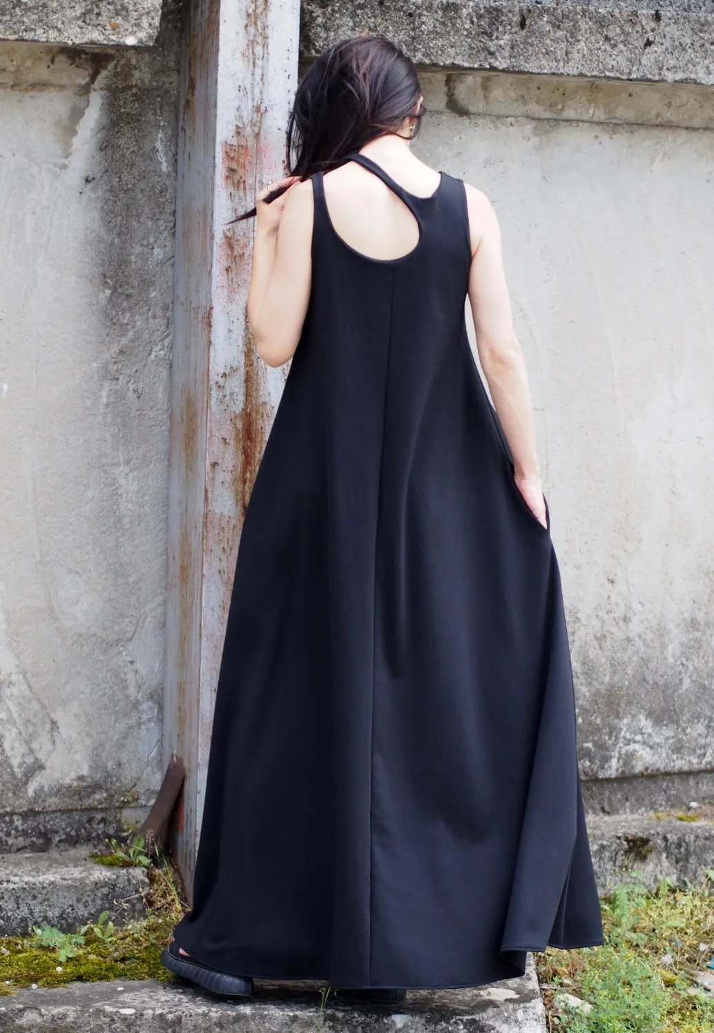 a Black Maxi dress/Summer maxi dress/oversized dress