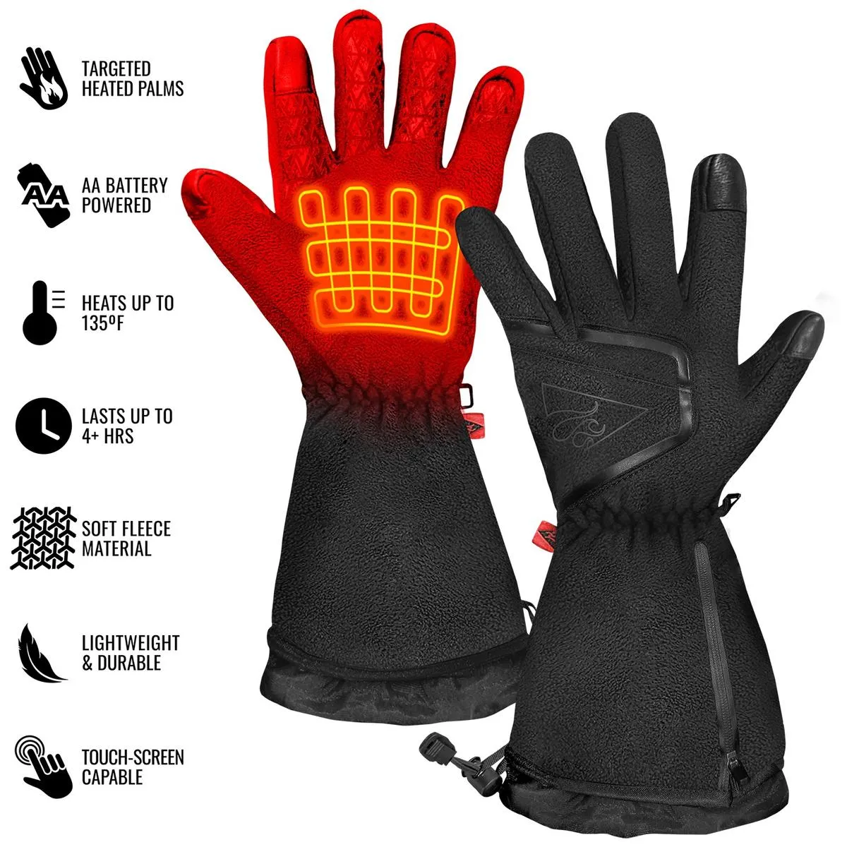 ActionHeat AA Men's Fleece Heated Gloves 2.0