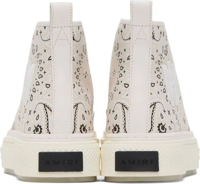 AMIRI Beige Court High Sneakers