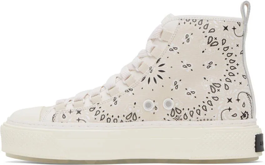 AMIRI Beige Court High Sneakers