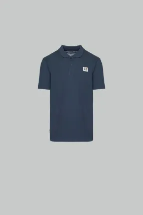 Aquascutum Active Check Patch Polo Navy