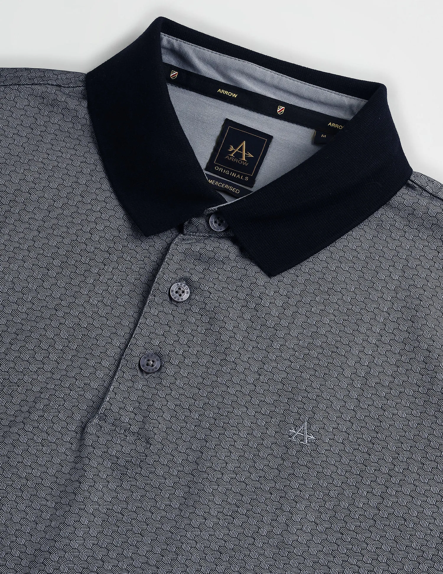 Arrow Geometric Print Mercerized Polo Shirt