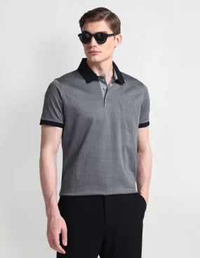 Arrow Geometric Print Mercerized Polo Shirt