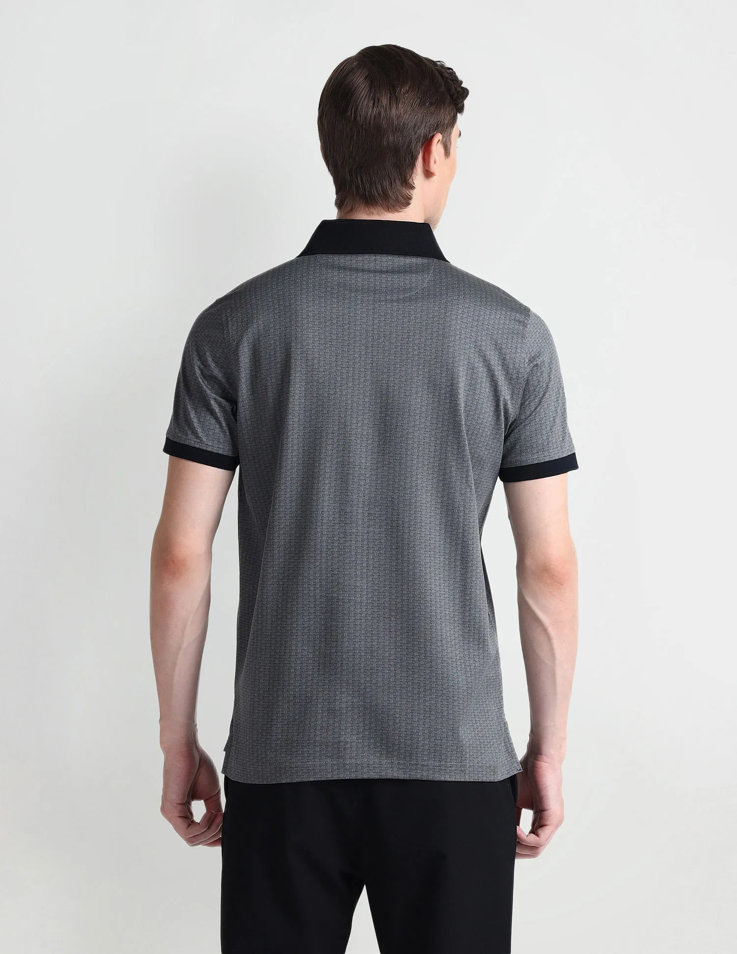 Arrow Geometric Print Mercerized Polo Shirt