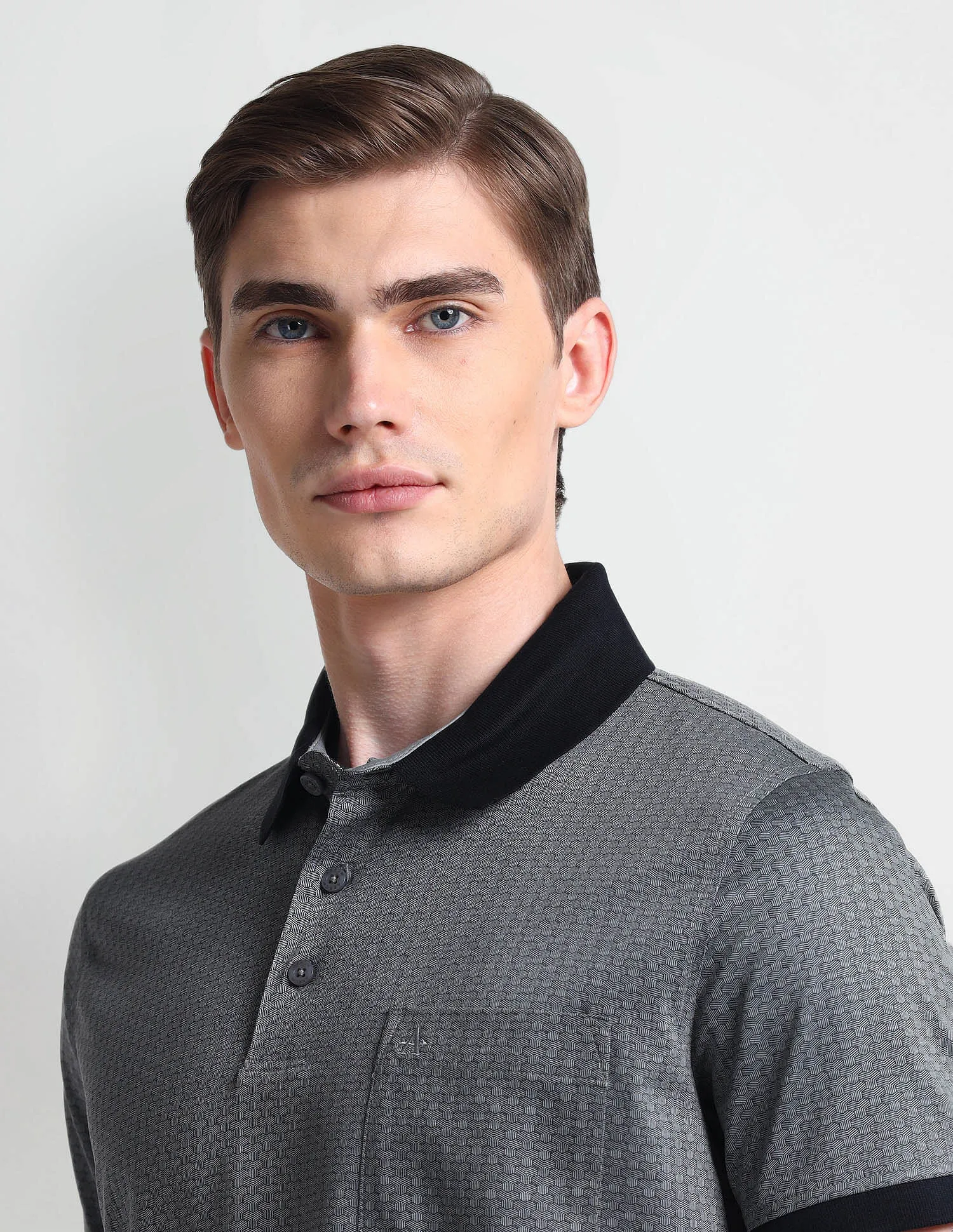 Arrow Geometric Print Mercerized Polo Shirt