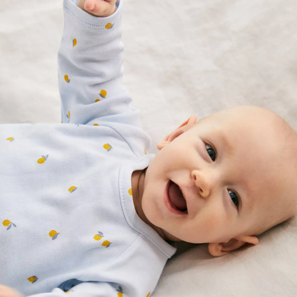 Baby Boys Blue Lemons Romper