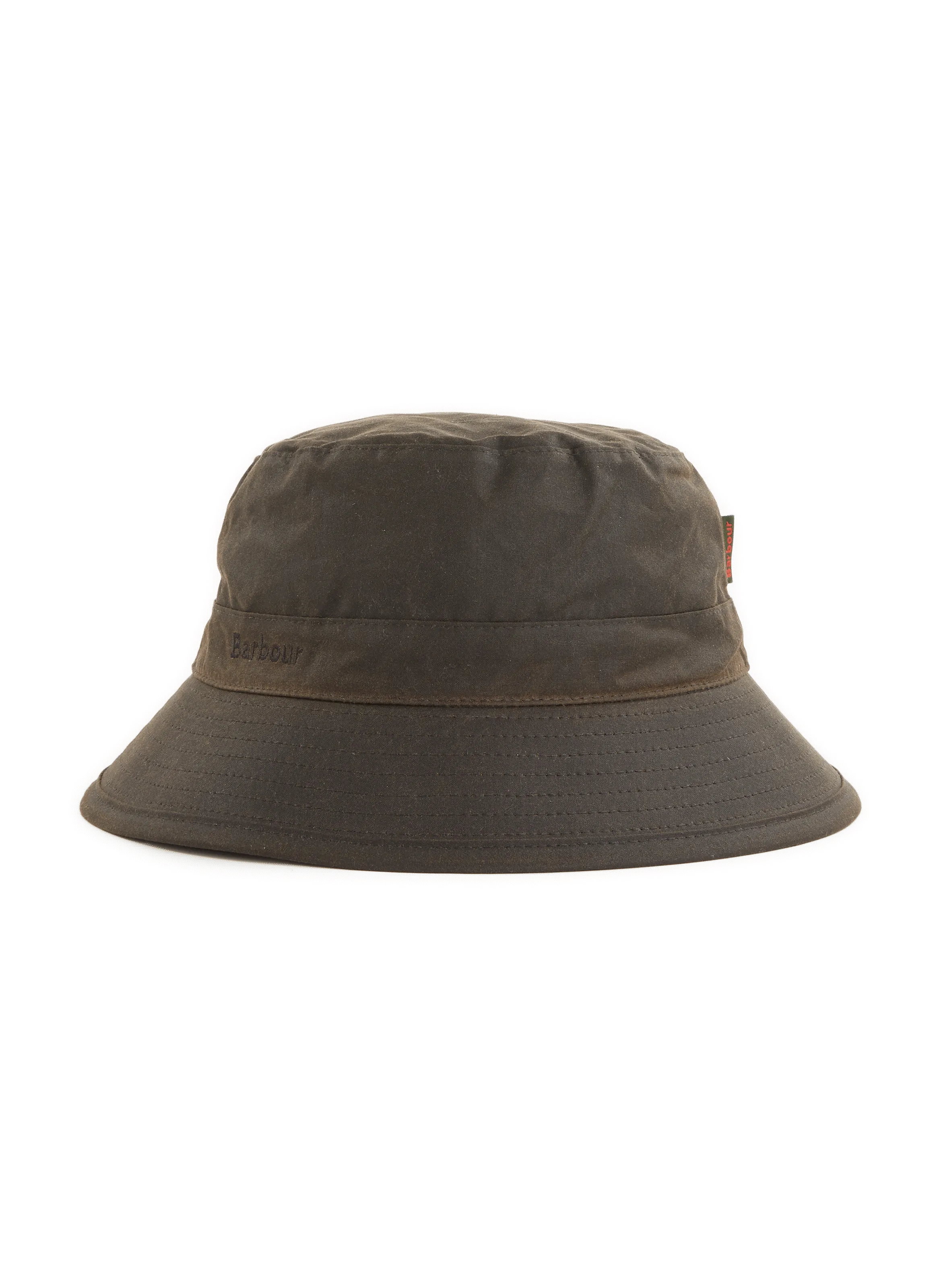 BARBOUR  Coated cotton canvas bucket hat - Green