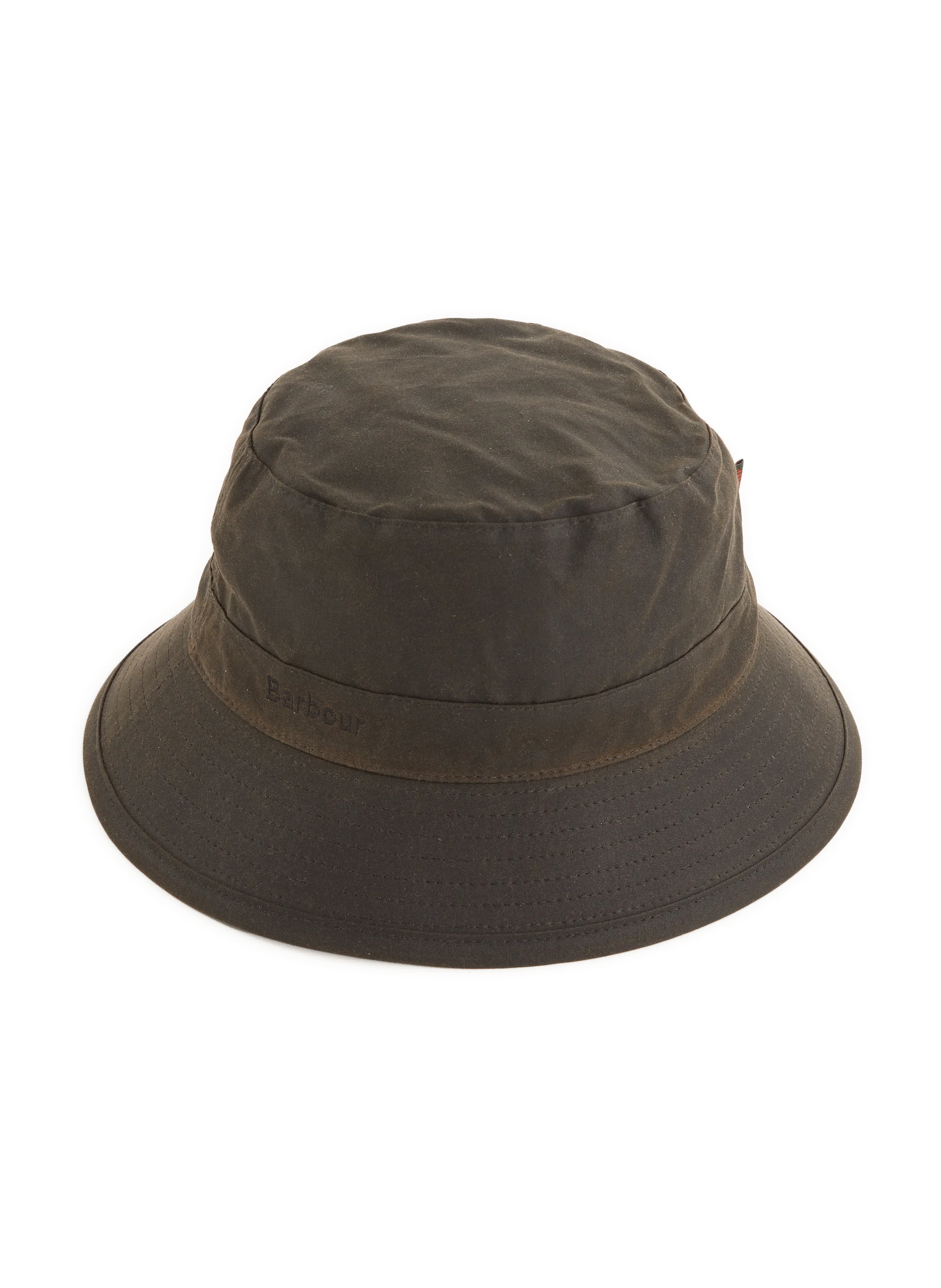 BARBOUR  Coated cotton canvas bucket hat - Green