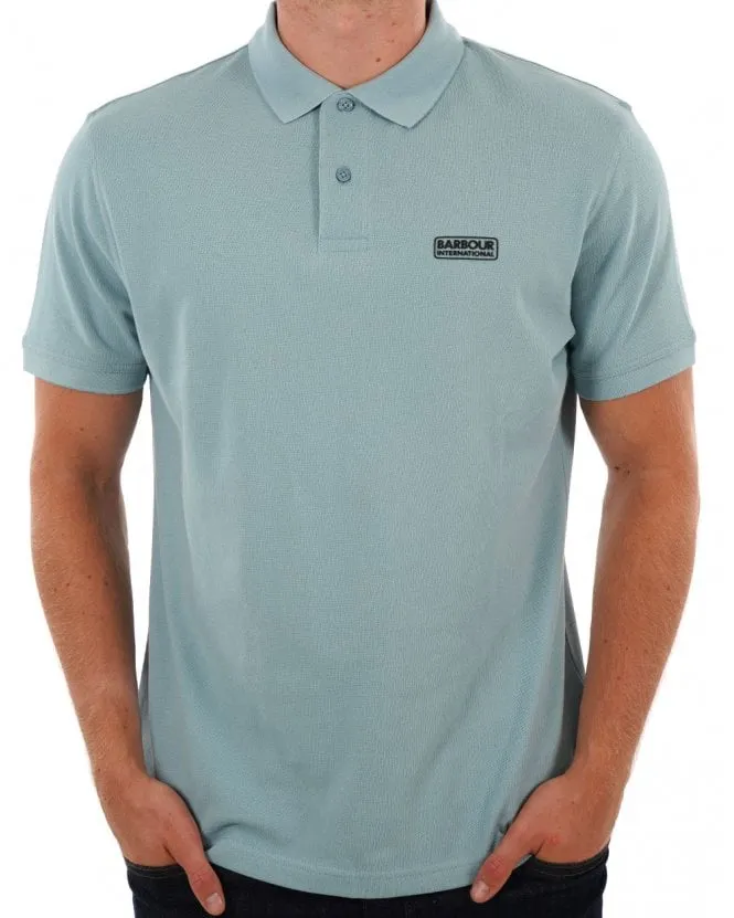 Barbour International Essential Polo Concrete Blue