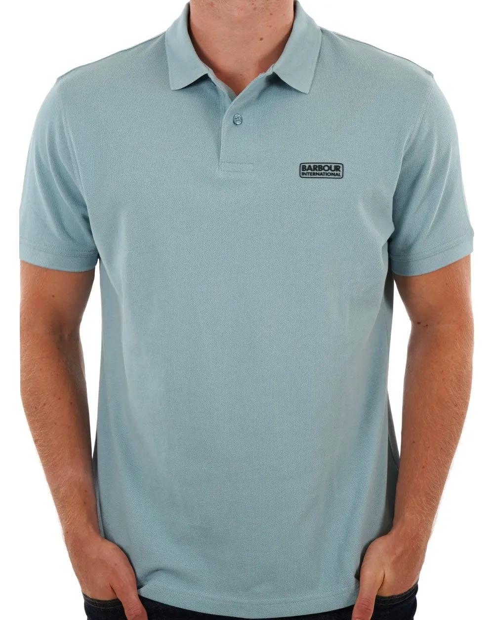 Barbour International Essential Polo Concrete Blue