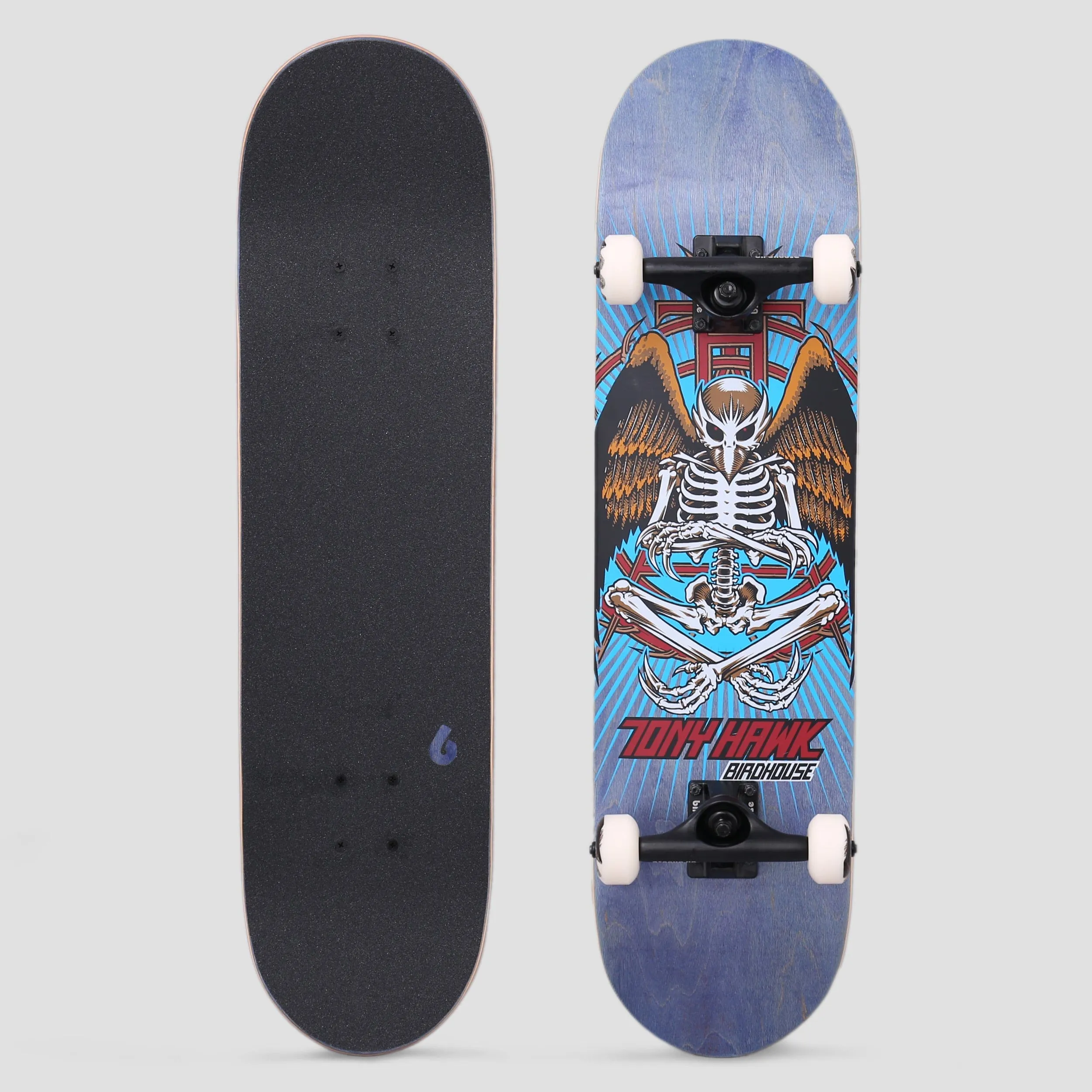 Birdhouse 8 Stage 3 Hawk Birdman Complete Skateboard Blue