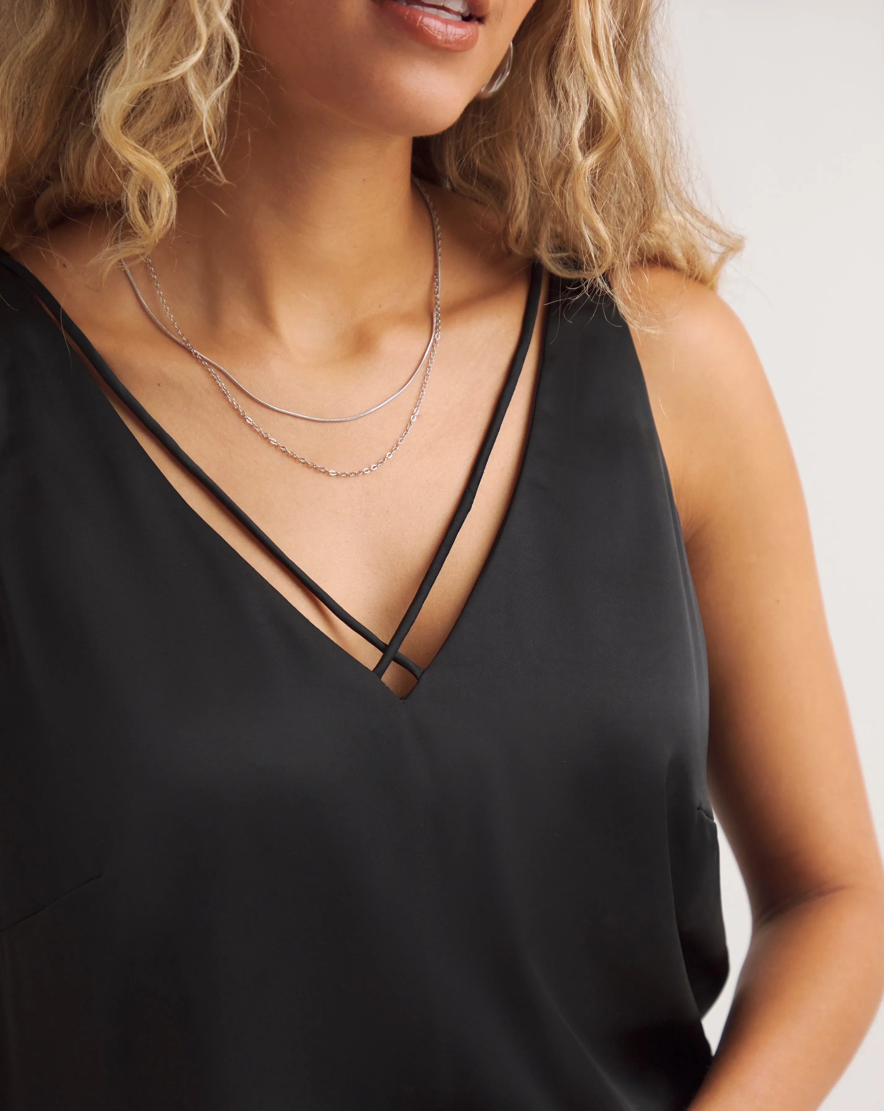 Black Stretch Satin Vest | Simply Be