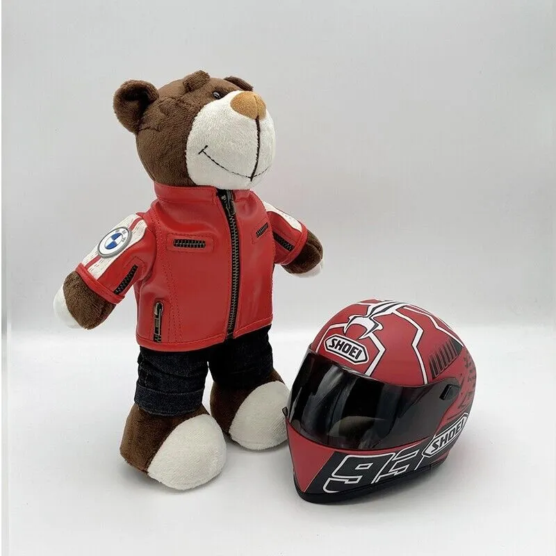 BMW 4S Motorcycle Bear Helmet Travel Tail Box Decoration Pendant Gift Plush Toy