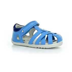 Bobux Tropicana II Powder Blue + Blueberry barefoot sandals