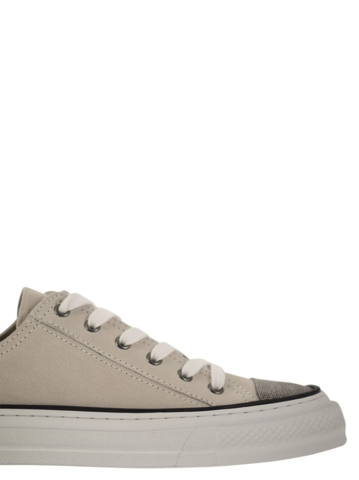 Brunello Cucinelli    Brunello Cucinelli Suede Trainers With Precious Toe