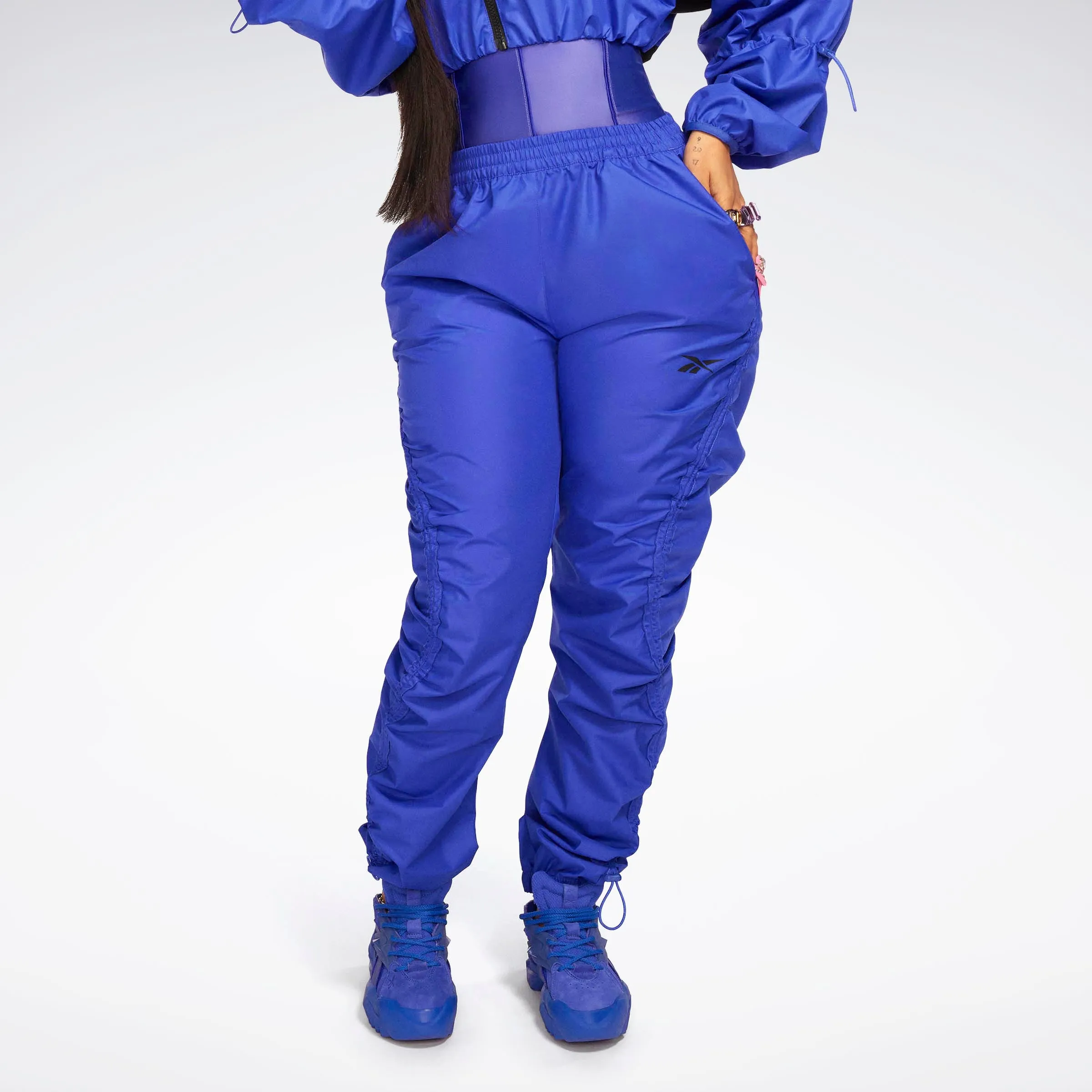 Cardi B Woven Tracksuit Bottoms Ultima Purple