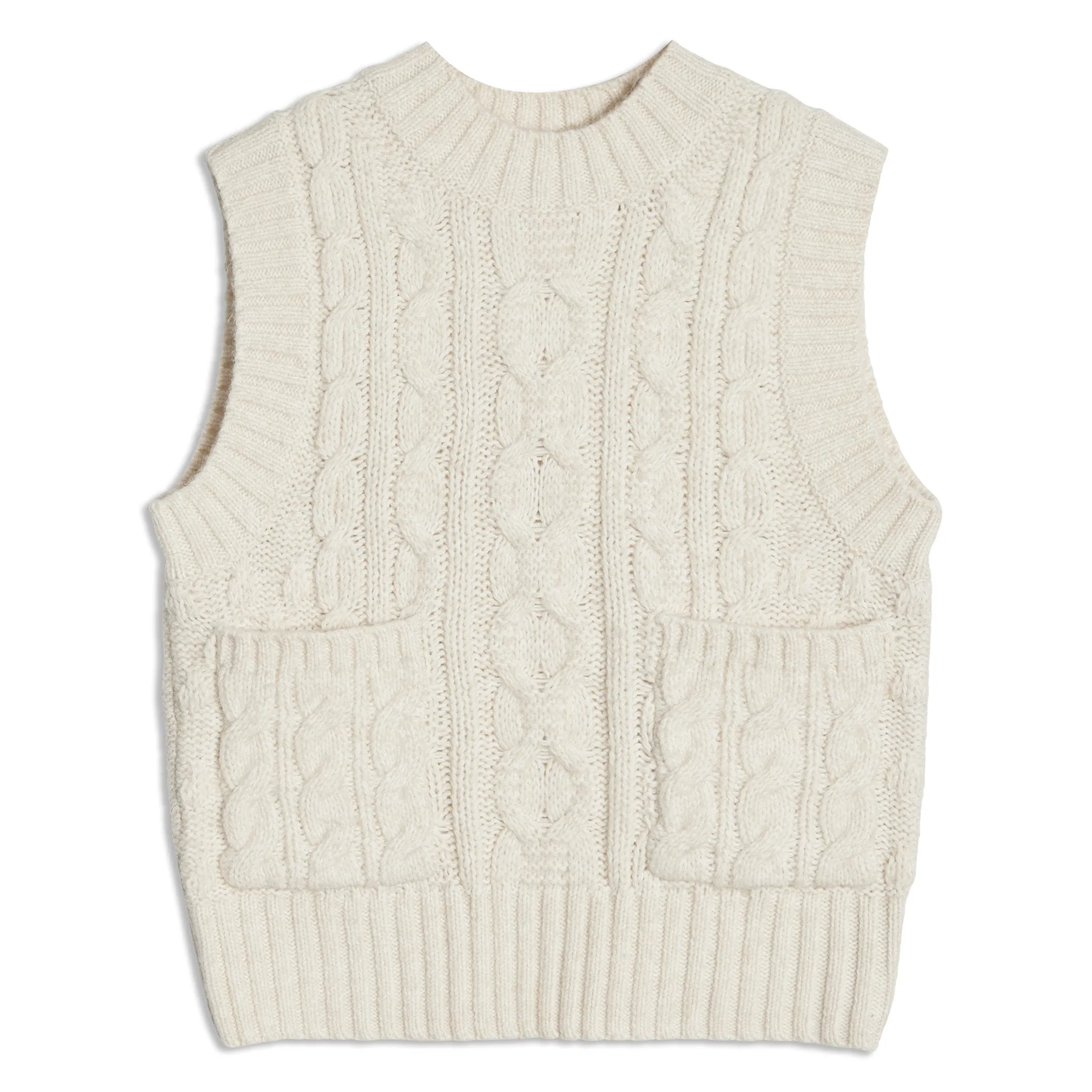 Cream Cable Pocket Tank