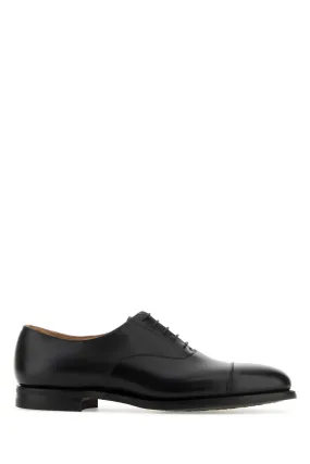 Crockett&Jones Black Leather Connaught 2 Lace Up Shoes