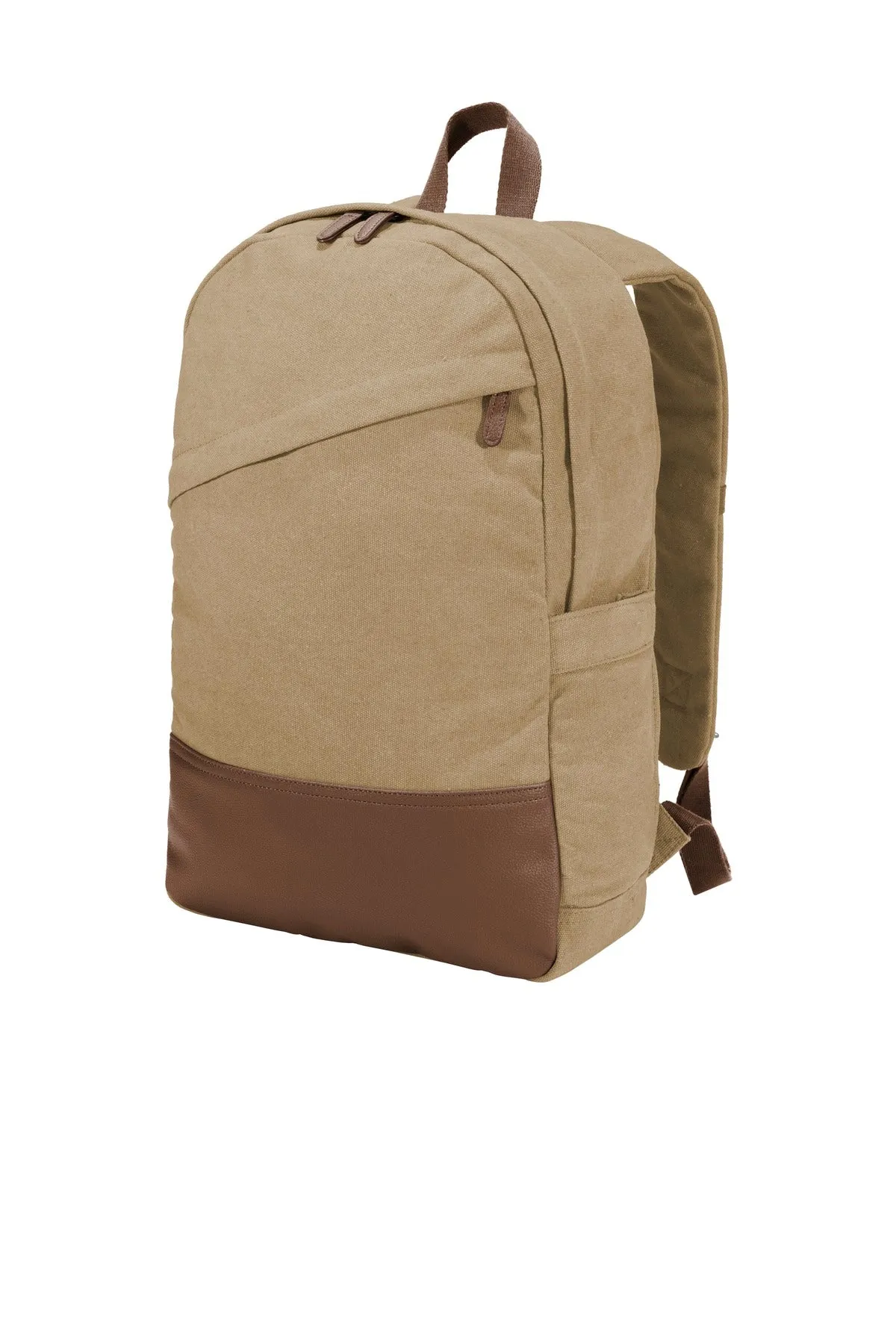 Custom Embroidered - Port Authority  Cotton Canvas Backpack. BG210