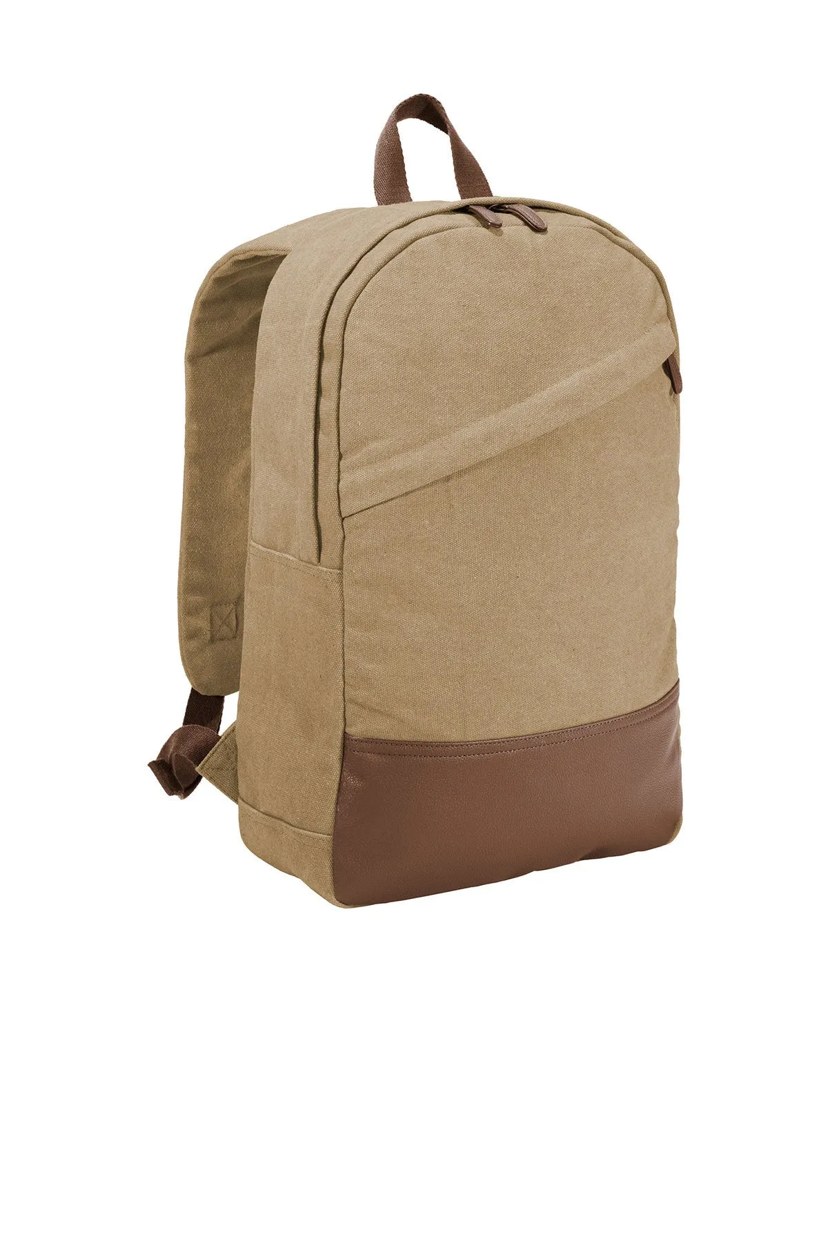 Custom Embroidered - Port Authority  Cotton Canvas Backpack. BG210