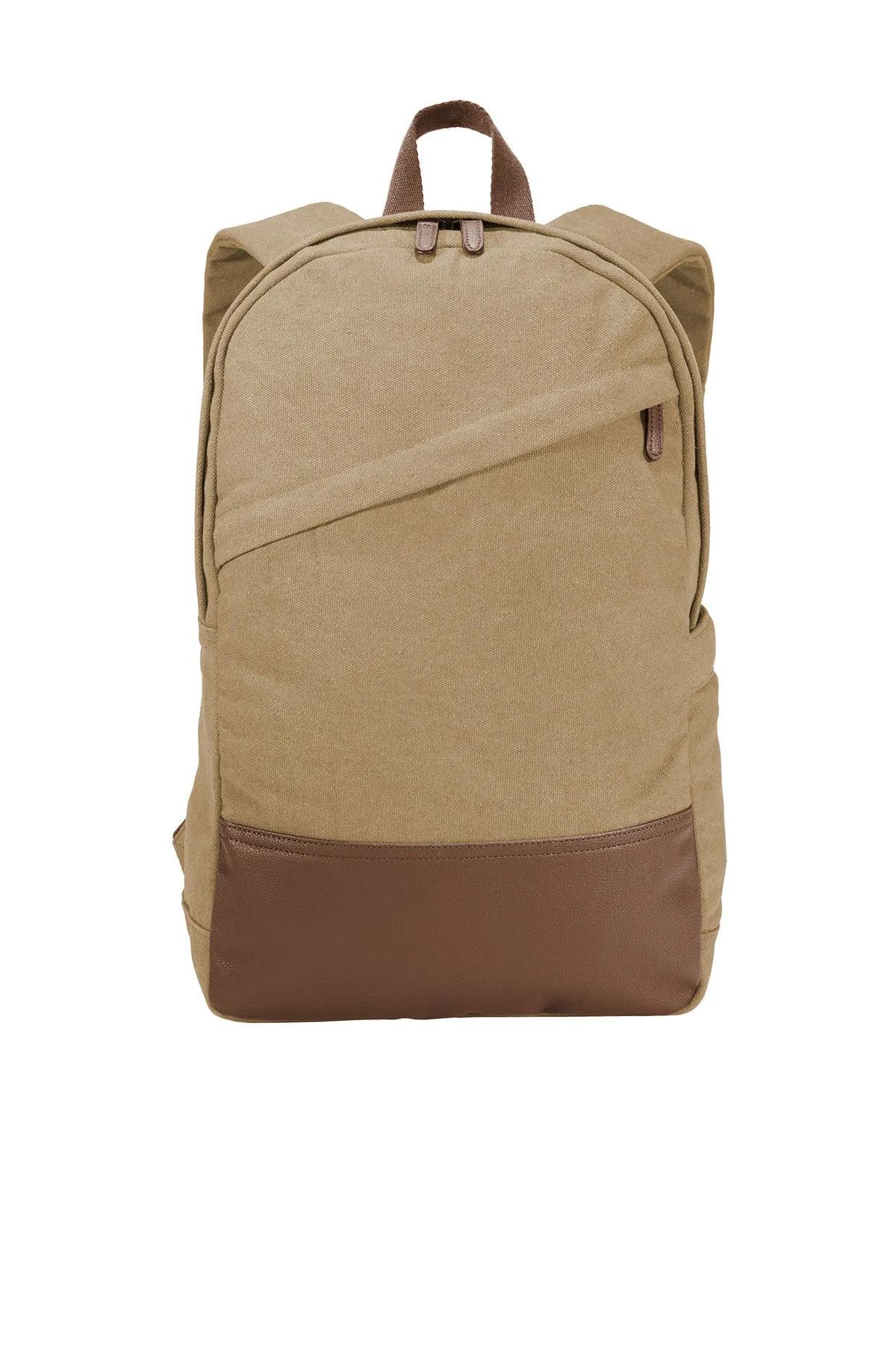 Custom Embroidered - Port Authority  Cotton Canvas Backpack. BG210