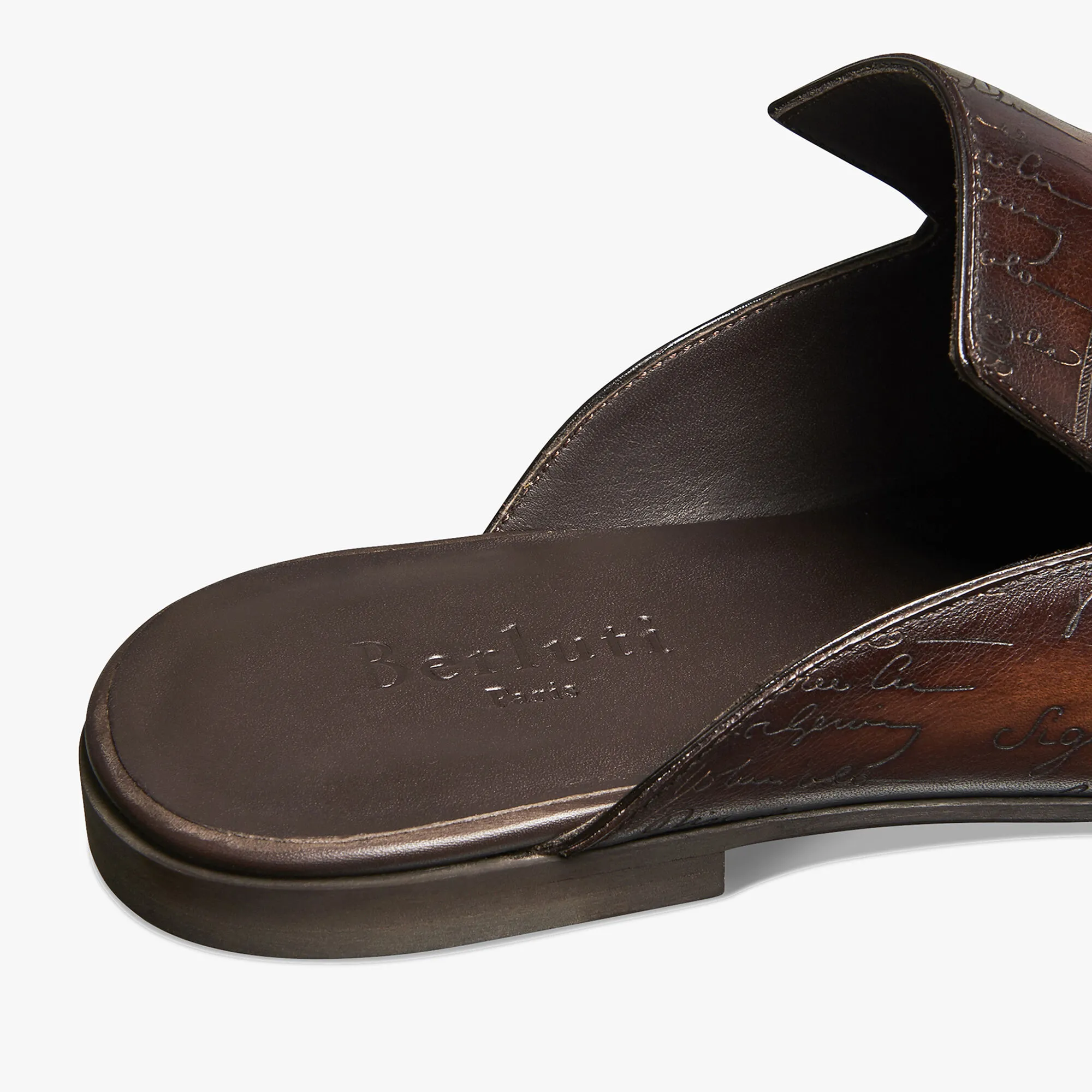 Cyrus Scritto Leather Slipper