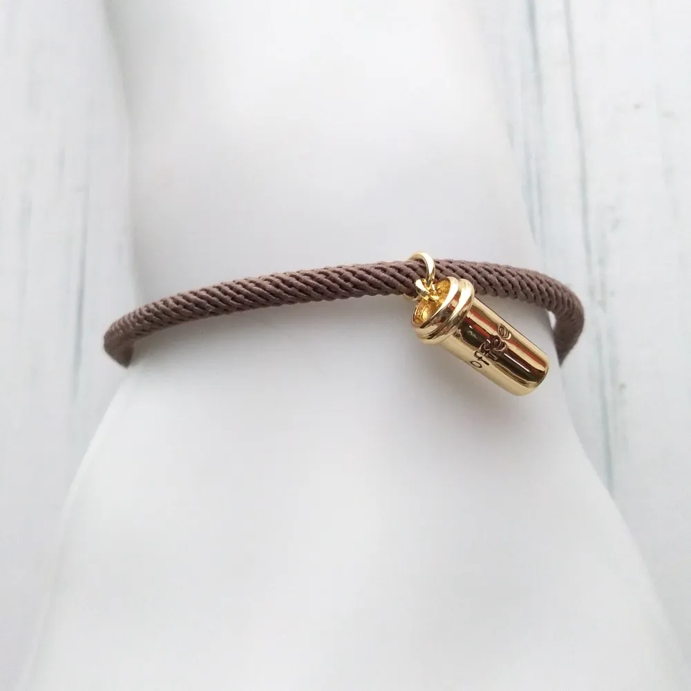 Dani Takeout Coffee Corded Slider Bracelet