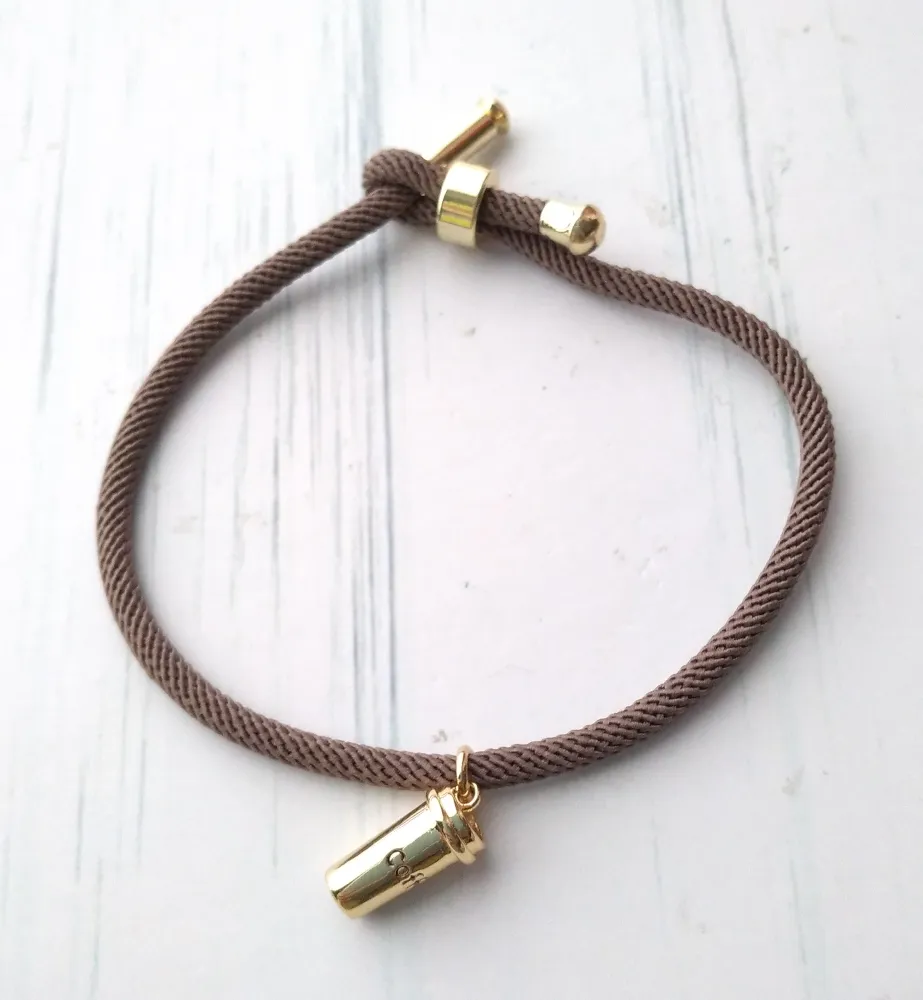 Dani Takeout Coffee Corded Slider Bracelet