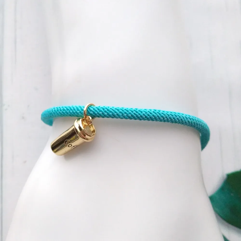 Dani Takeout Coffee Corded Slider Bracelet