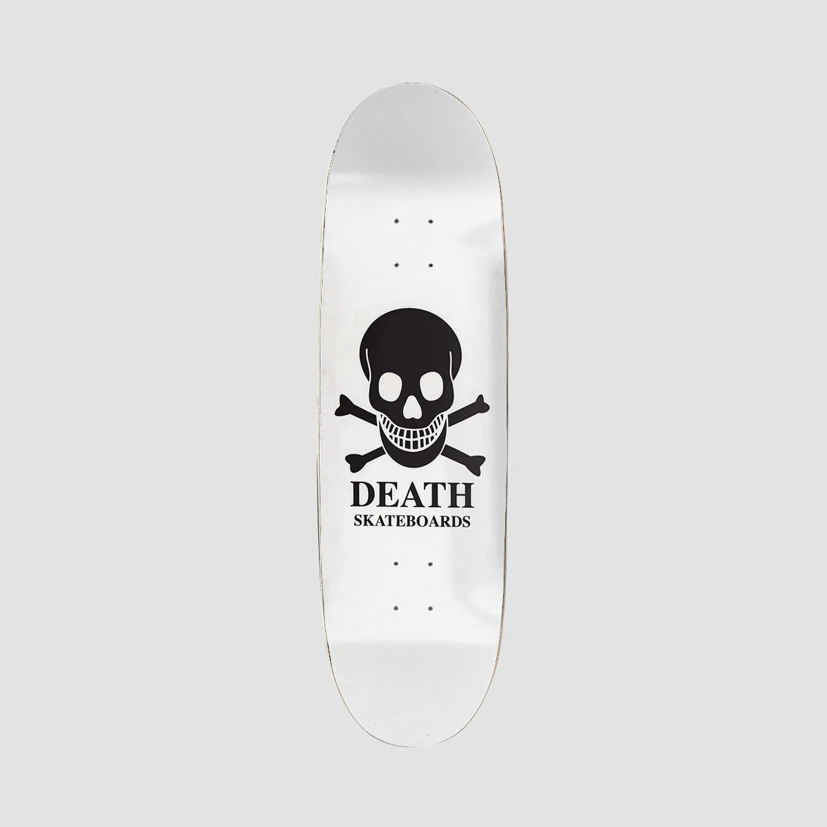 Death OG Skull 90s Lozenge Skateboard Deck White - 9.1