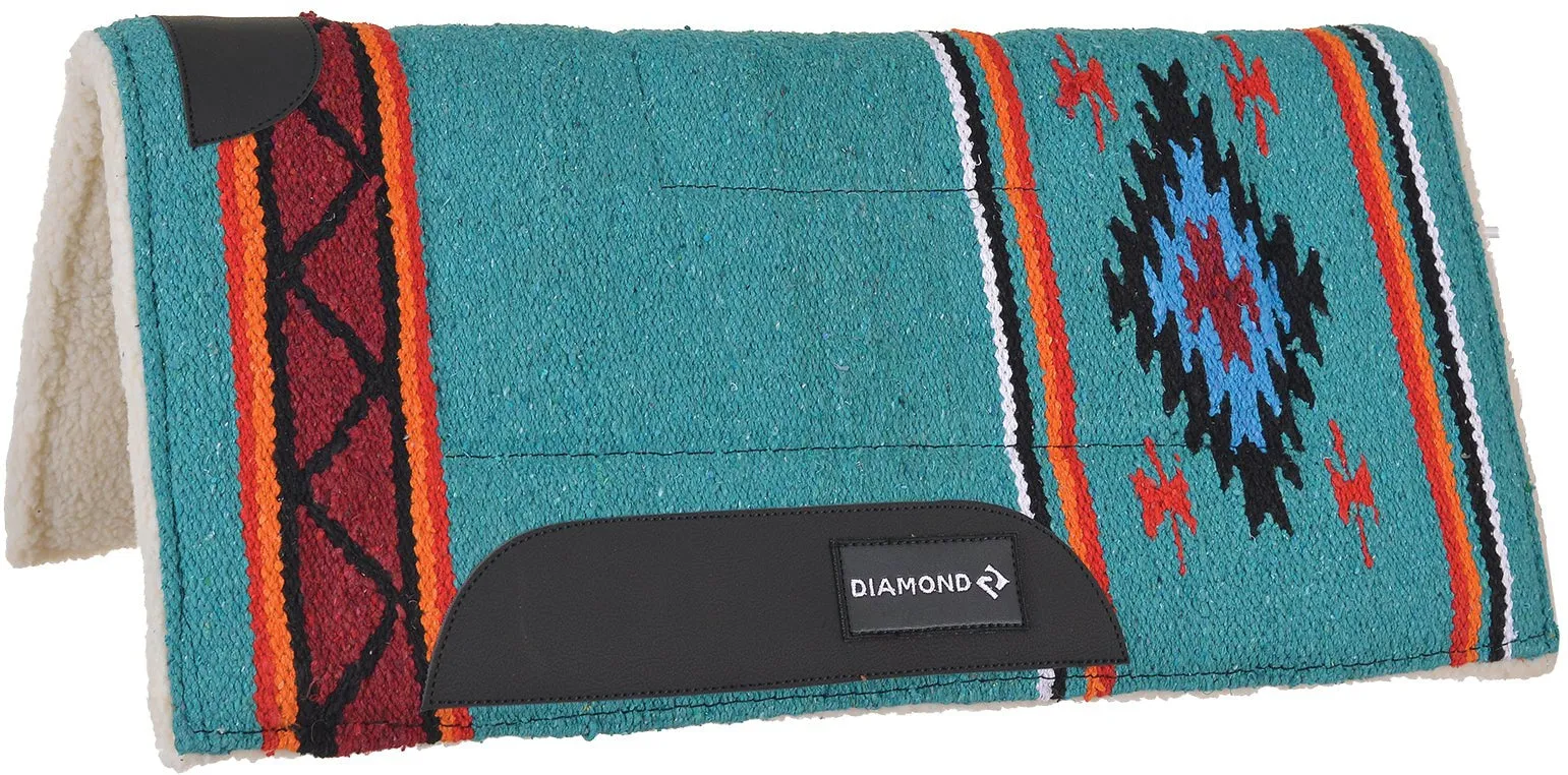 Diamond R Fleece Pony Pad-Turquoise