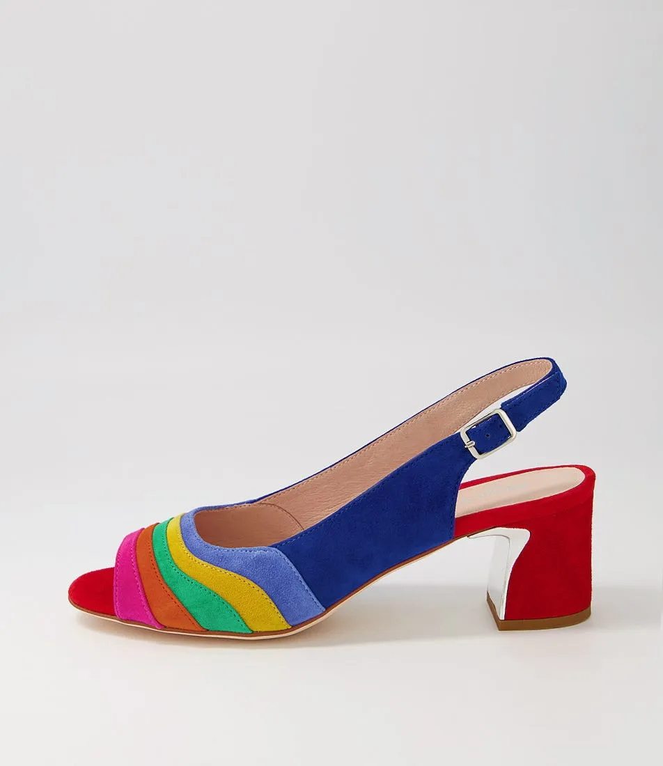 DJANGO & JULIETTE Jabriele New Bright Multi Suede Sandals