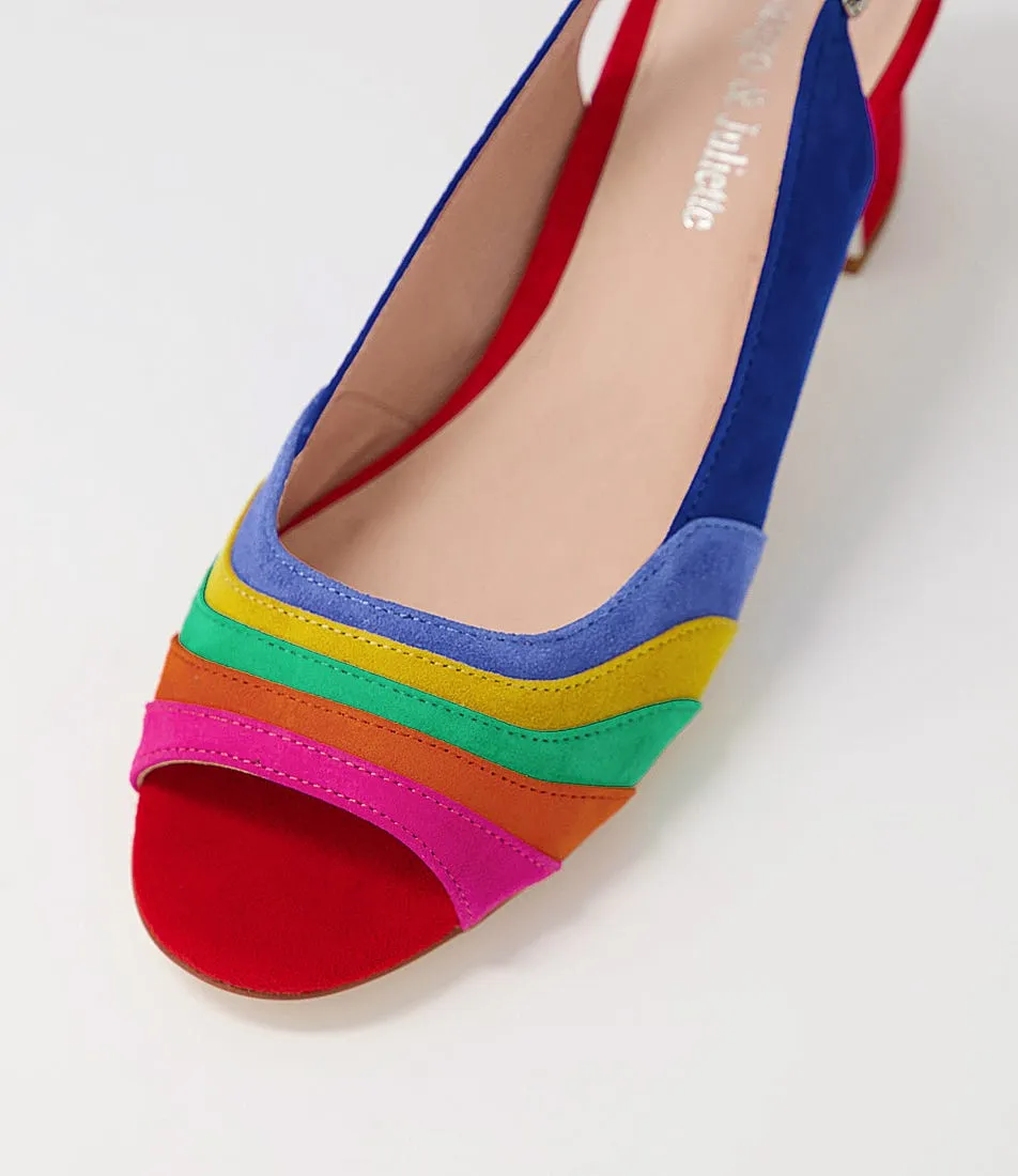 DJANGO & JULIETTE Jabriele New Bright Multi Suede Sandals