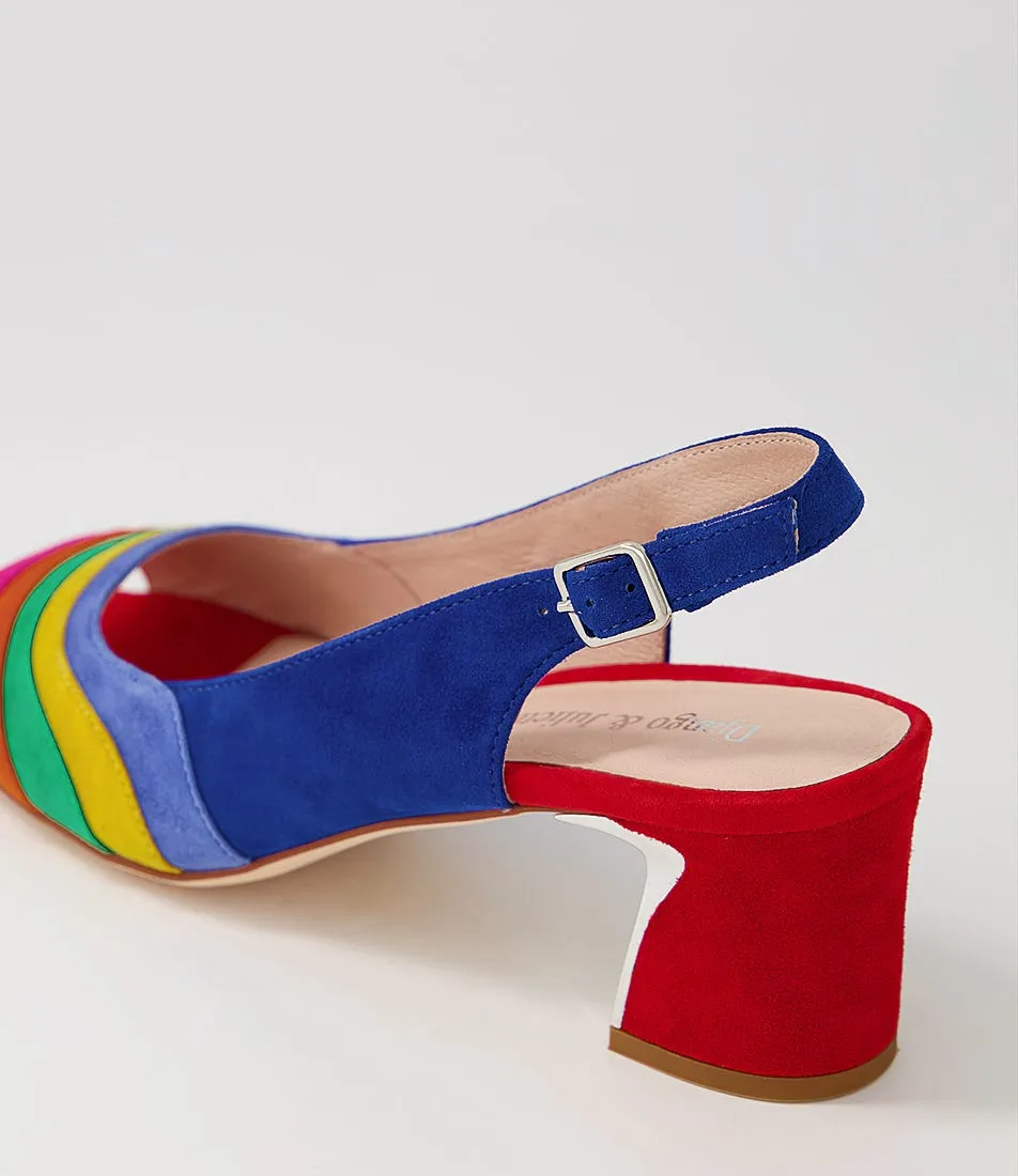 DJANGO & JULIETTE Jabriele New Bright Multi Suede Sandals