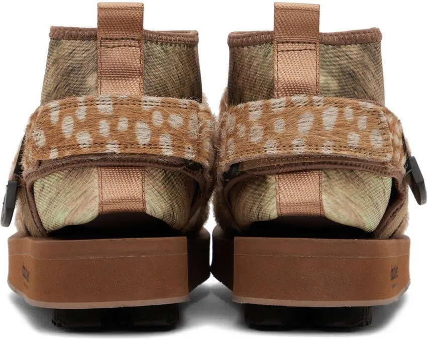 Doublet Brown Suicoke Edition Animal Foot Layered Sandals