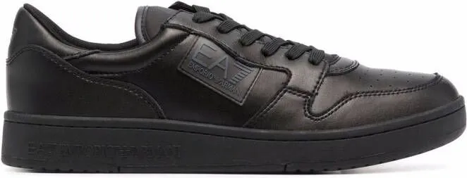 Ea7 Emporio Armani logo-print lace-up sneakers Black