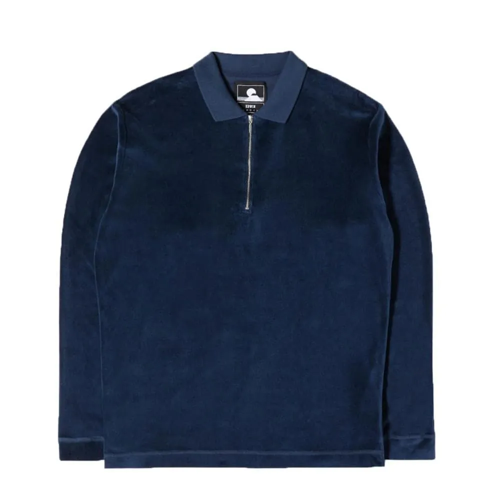 Edwin Key Polo LS Plush (Blue)