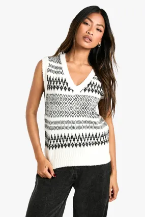 Fairisle Knitted Christmas Tank