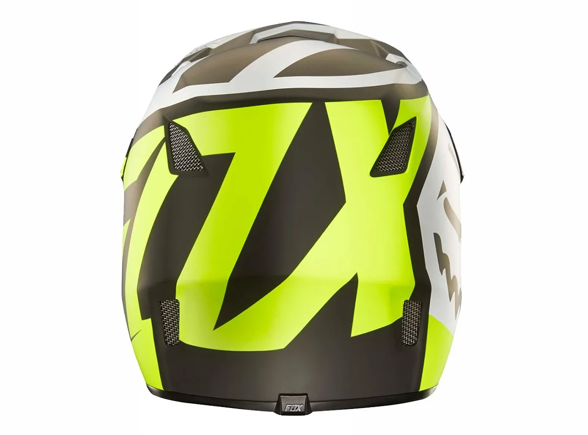 Fox Racing Rampage Comp Creo Full Face Helmet - White-Yellow