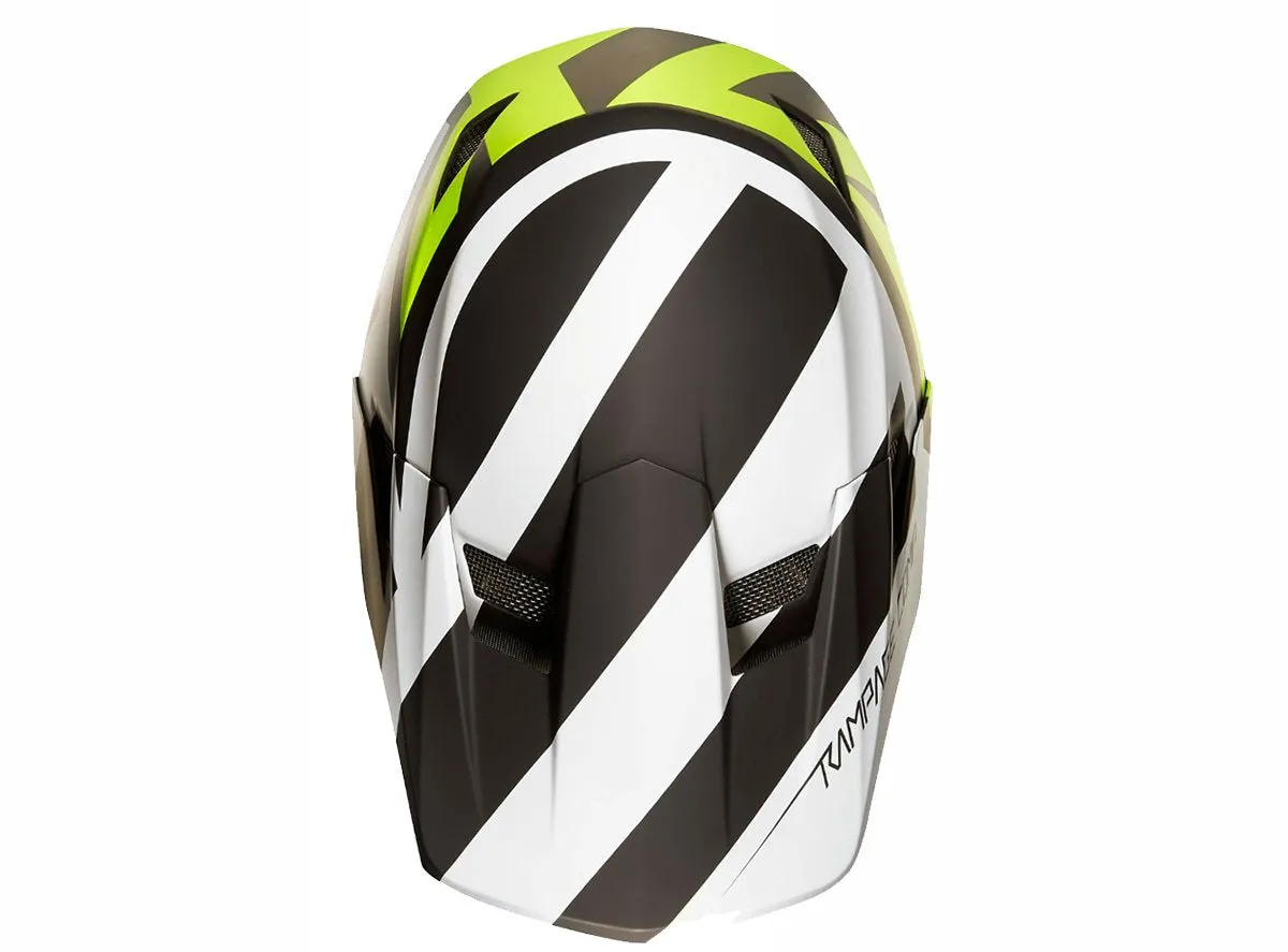 Fox Racing Rampage Comp Creo Full Face Helmet - White-Yellow