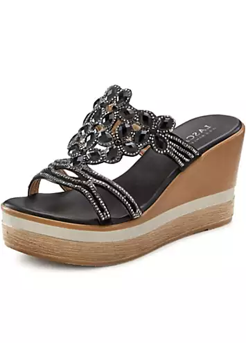 Gem Embellished Wedge Sandals by LASCANA | Look Again