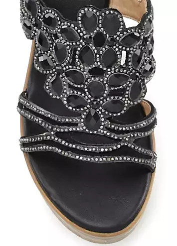 Gem Embellished Wedge Sandals by LASCANA | Look Again