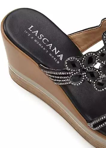 Gem Embellished Wedge Sandals by LASCANA | Look Again