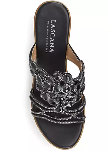 Gem Embellished Wedge Sandals by LASCANA | Look Again