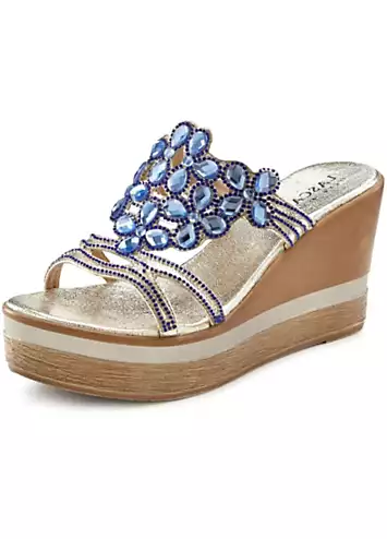 Gem Embellished Wedge Sandals by LASCANA | Look Again