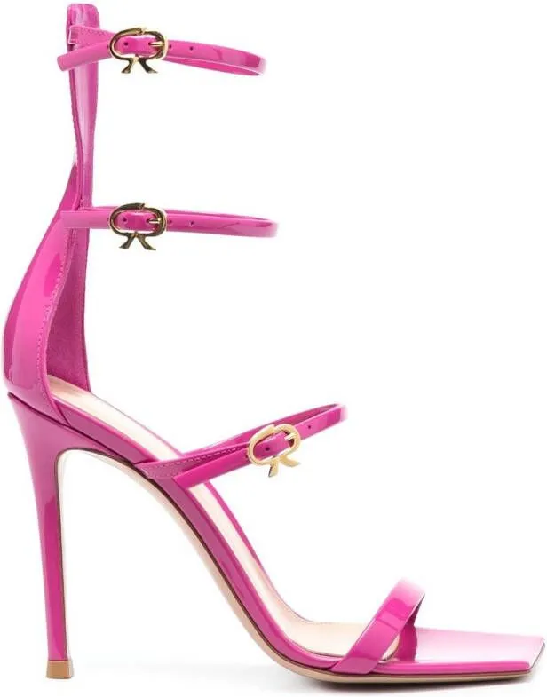 Gianvito Rossi Ribbon Uptown 105mm leather sandals Pink