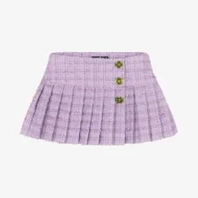 Girls Purple Tweed Skirt