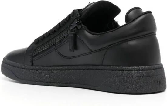 Giuseppe Zanotti side-zip leather low-top sneakers Black