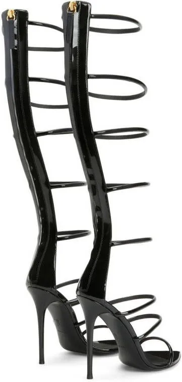 Giuseppe Zanotti Super Intrigo gladiator 105mm sandals Black